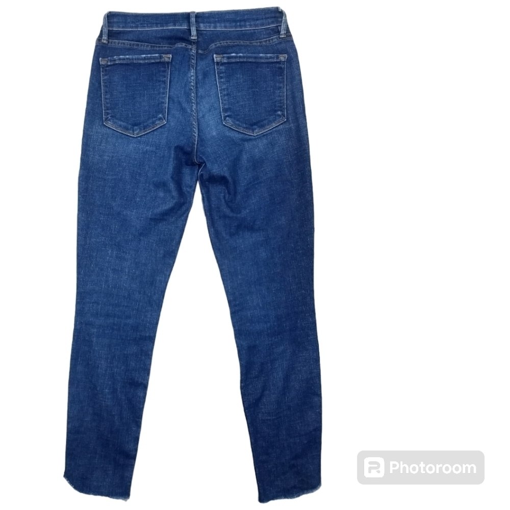 FRAME Le Skinny de Jeanne Jeans Size 28 York Wash Tulip Hem - Picture 11 of 16
